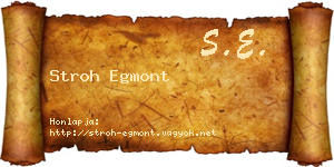 Stroh Egmont névjegykártya